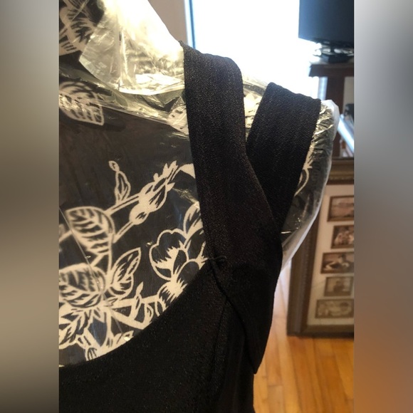 Expo Nite size 12 black vintage 90’s dress w/silver embellished stretch - Picture 8 of 16